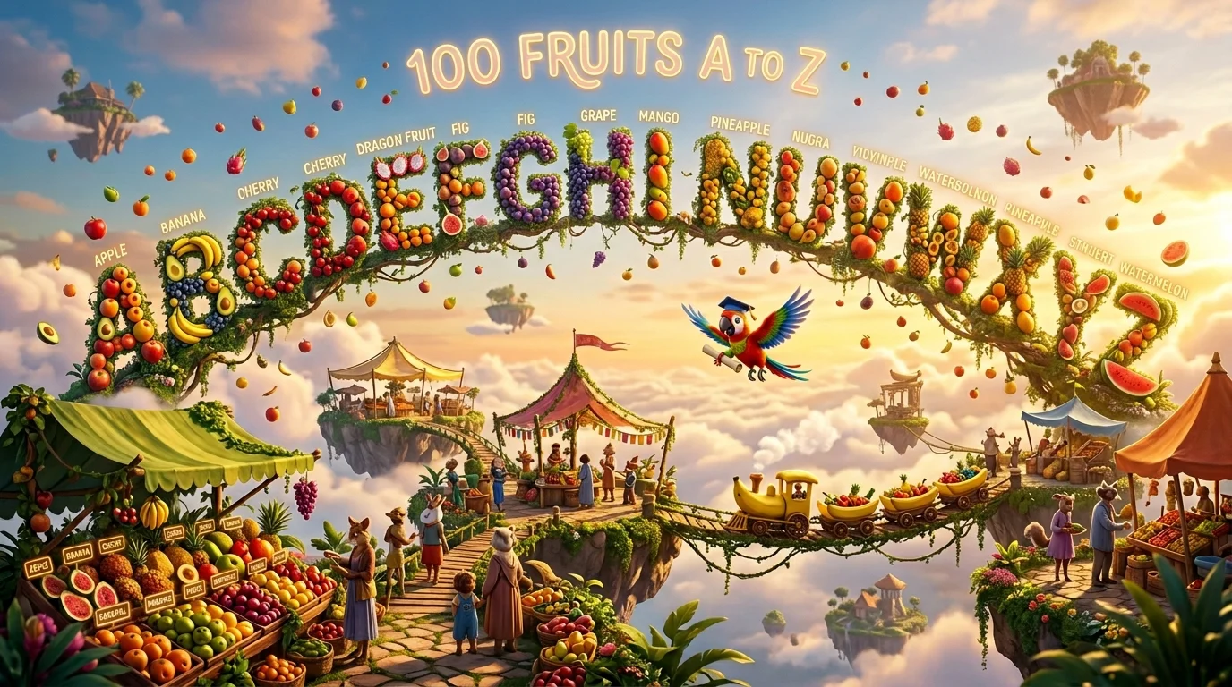 100 Fruits Name with Picture